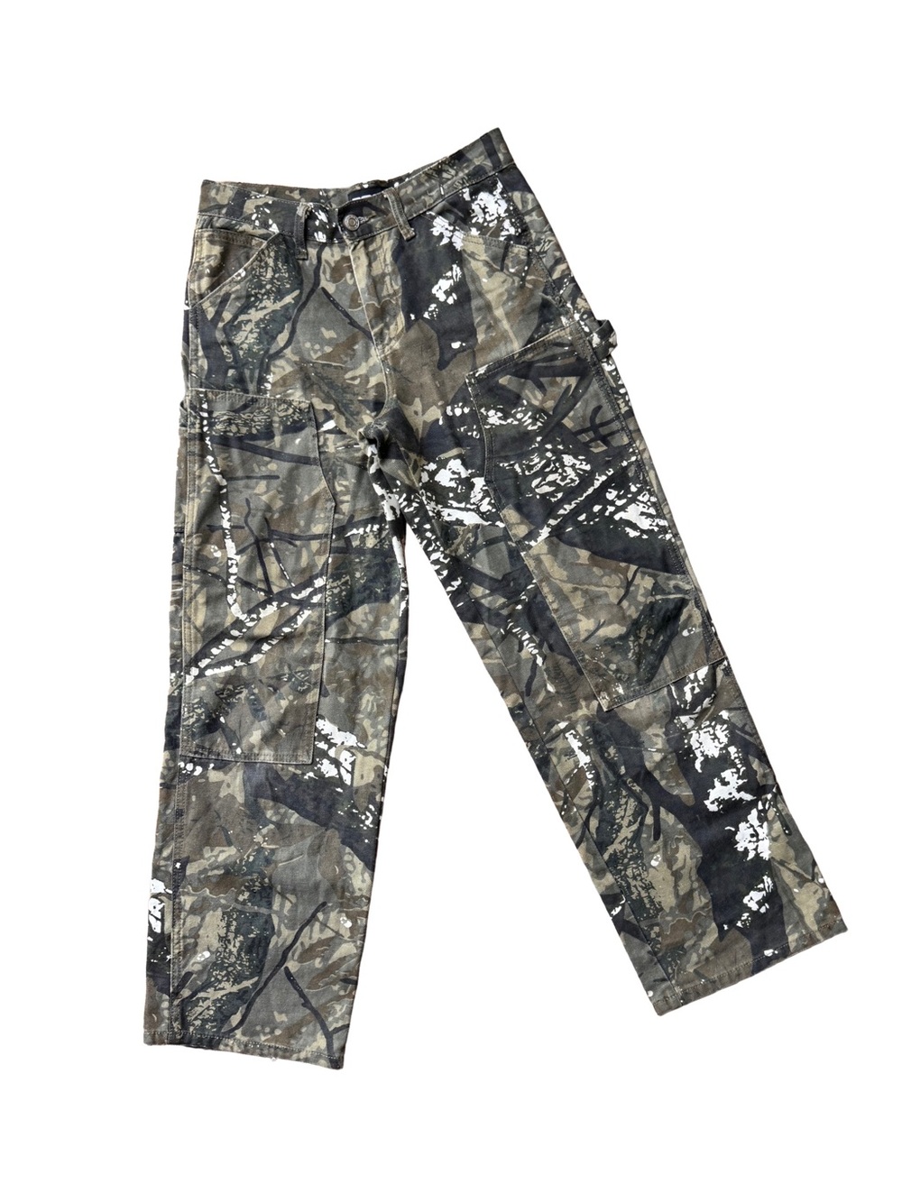 RSQ Tactical Camo Cargo Pants - Olive Green/Black/White